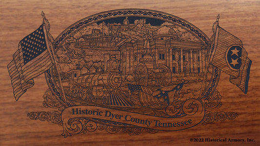 Dyer County Tennessee Engraved Rifle Buttstock