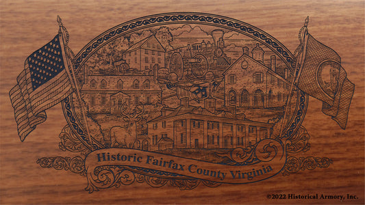 Fairfax County Virginia Engraved Rifle Buttstock