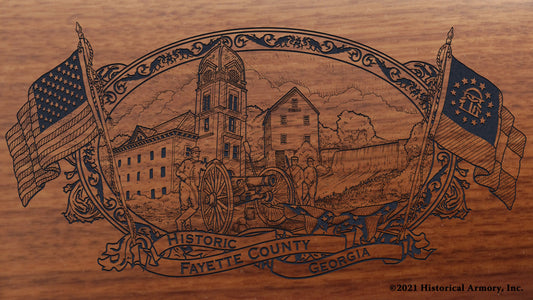 Fayette County Georgia Engraved Rifle Buttstock