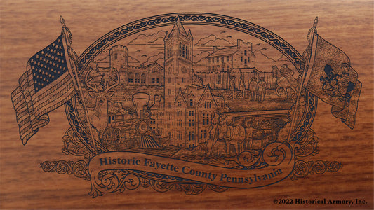 Fayette County Pennsylvania Engraved Rifle Buttstock