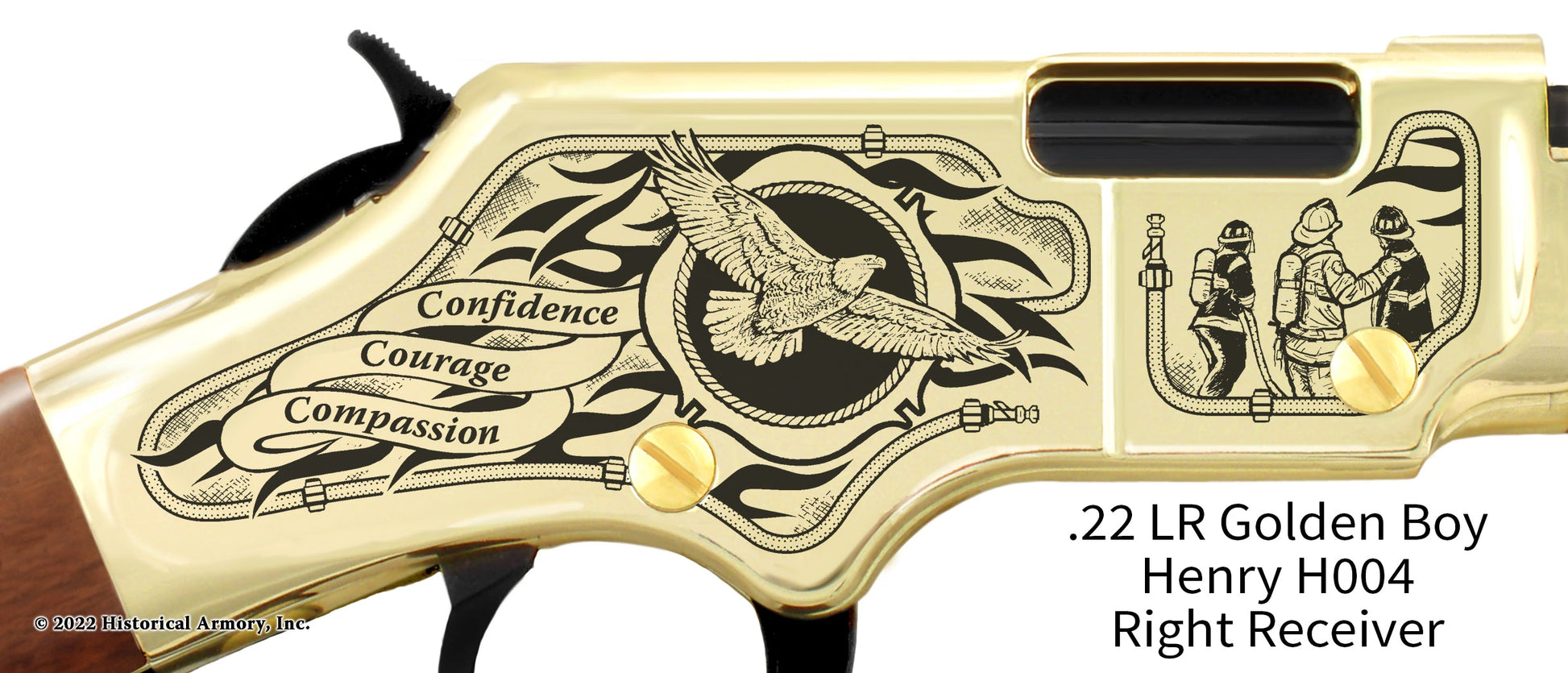 Fire Chief with flying eagle Engraved Rifle Limited Edition