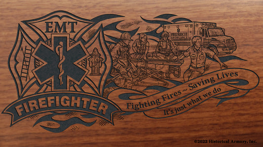 Firefighter/EMT Medical Emergency Engraved Rifle