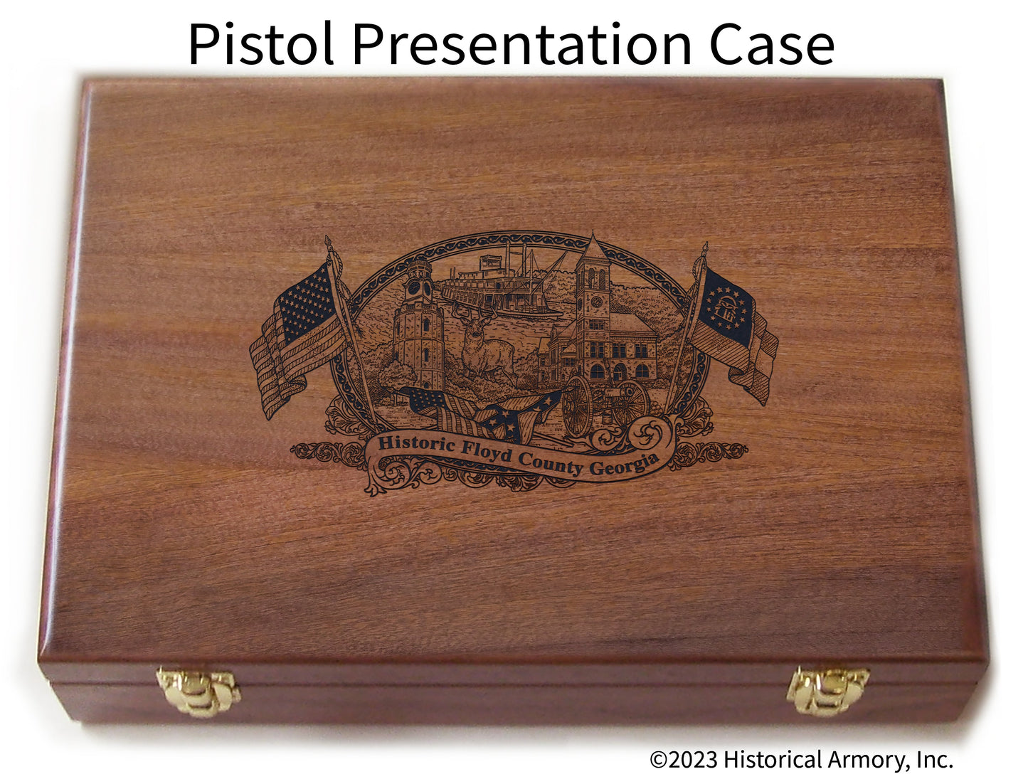Floyd County Georgia Engraved .45 Auto Ruger 1911 Presentation Case