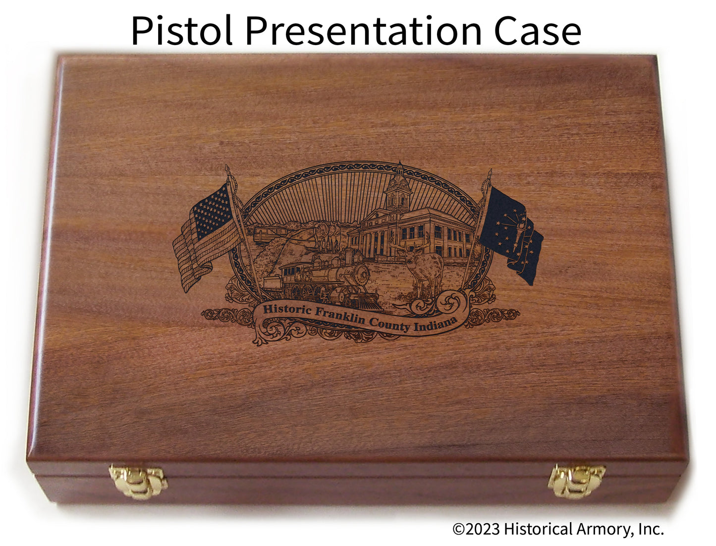 Franklin County Indiana Engraved .45 Auto Ruger 1911 Presentation Case