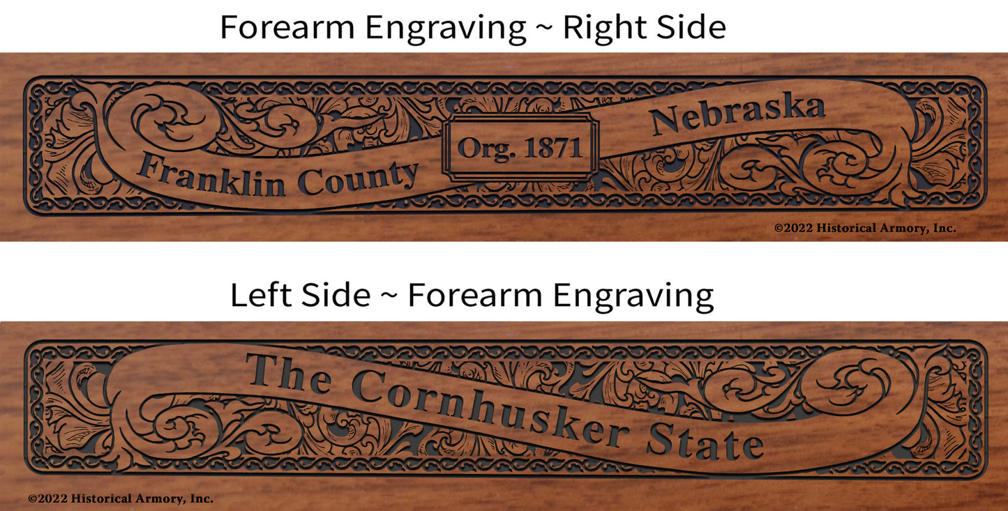 Franklin County Nebraska Engraved Rifle Forearm