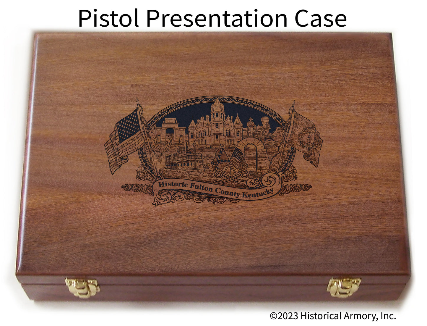 Fulton County Kentucky Engraved .45 Auto Ruger 1911 Presentation Case