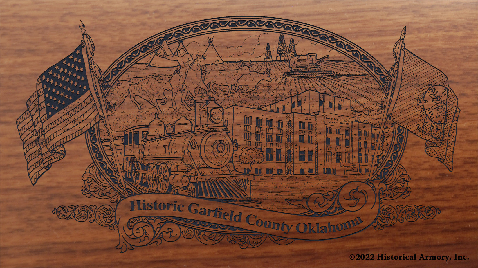 Garfield County Oklahoma Engraved Rifle – Historical Armory