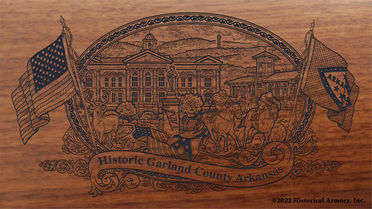 Garland County Arkansas Engraved Rifle Buttstock