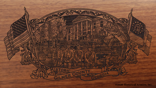 Gilmer County Georgia Engraved Rifle