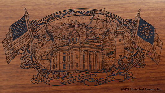 Glynn County Georgia Engraved Rifle