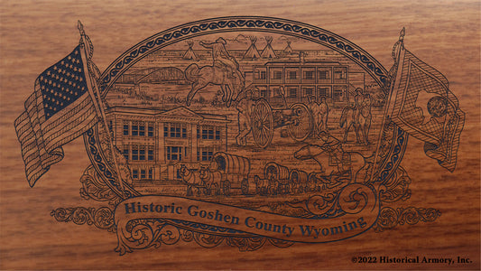 Goshen County Wyoming Engraved Rifle Buttstock