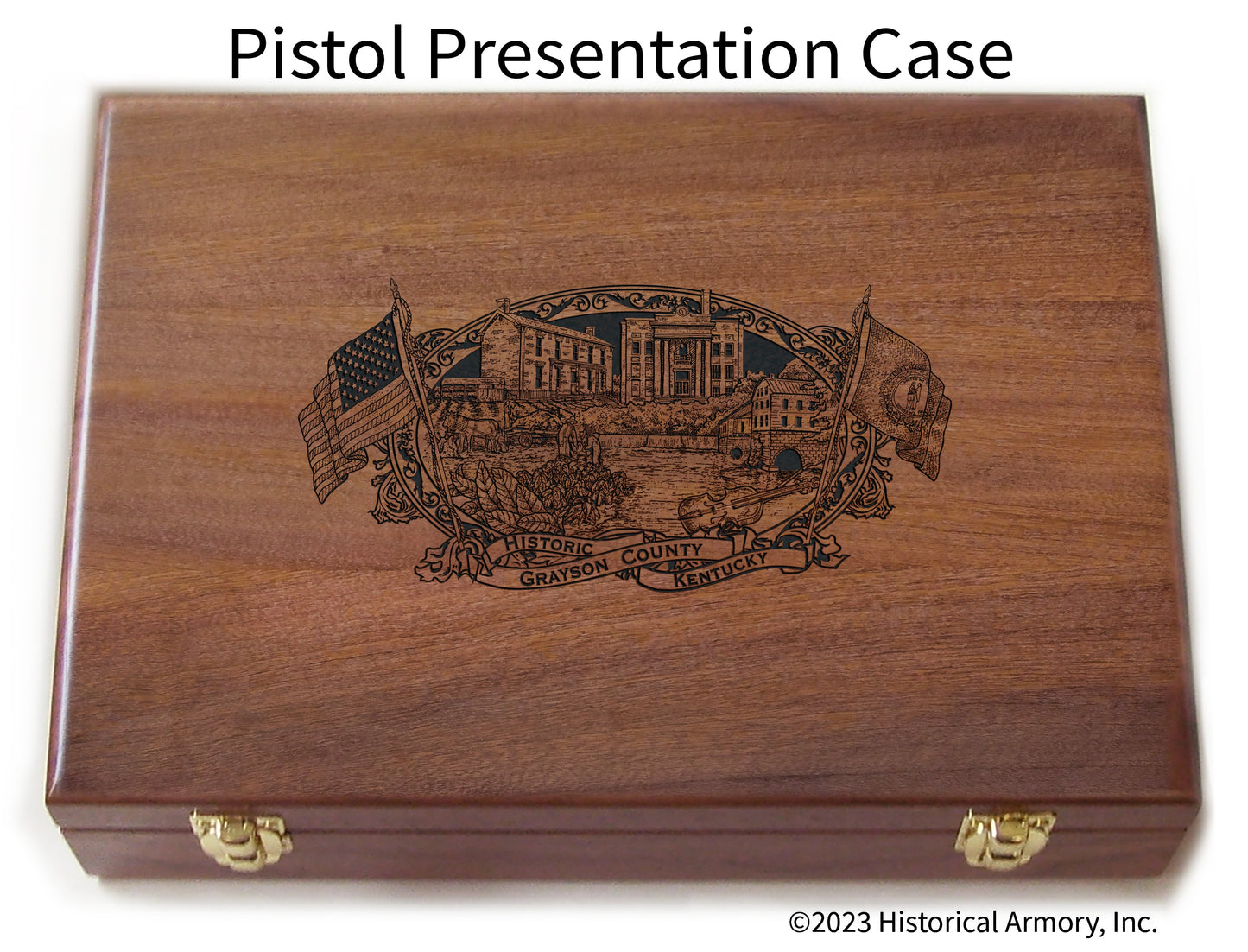 Grayson County Kentucky Engraved .45 Auto Ruger 1911 Presentation Case