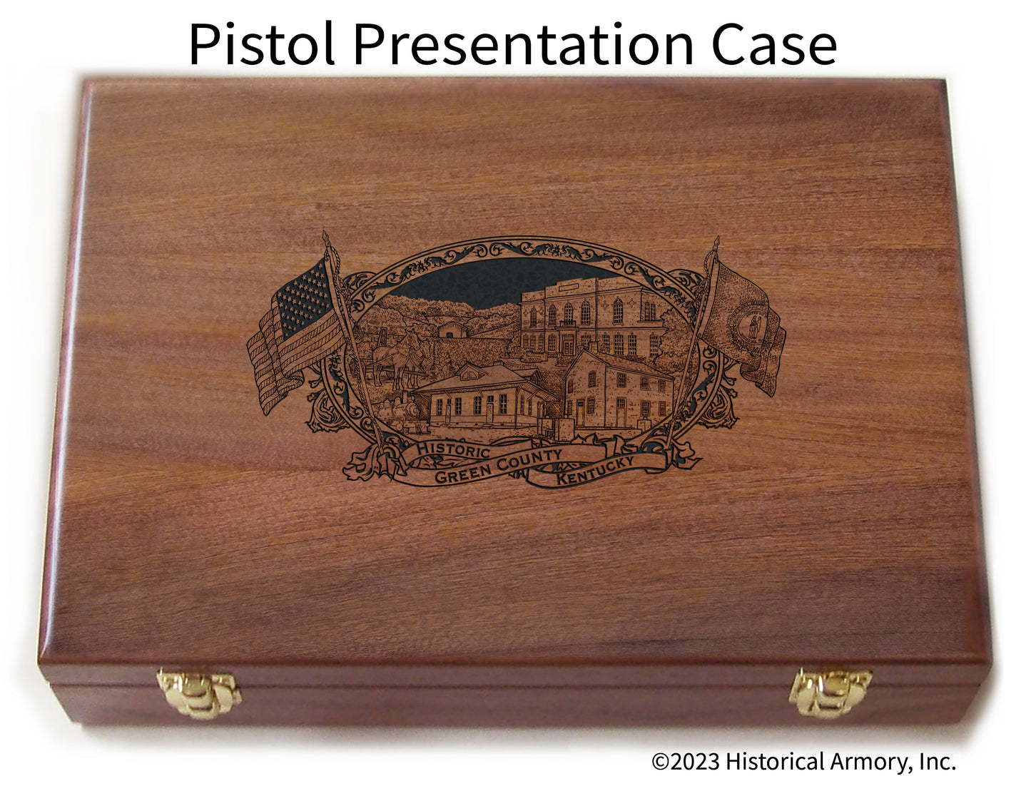 Green County Kentucky Engraved .45 Auto Ruger 1911 Presentation Case