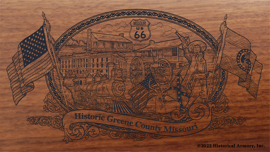 Greene County Missouri Engraved Rifle Buttstock