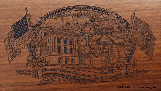 Greenville County South Carolina Engraved Rifle Buttstock