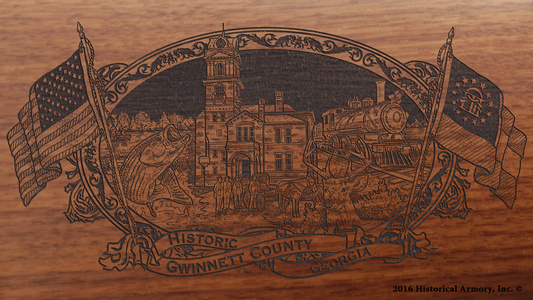 Gwinnett County Georgia Engraved Rifle