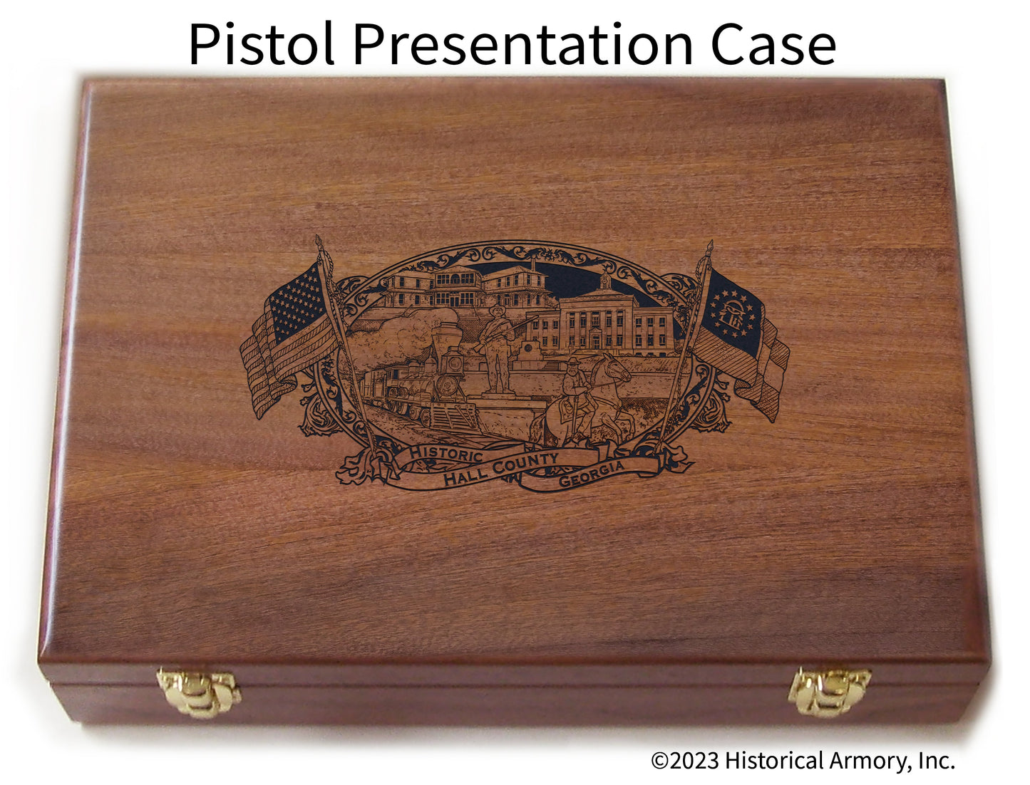 Hall County Georgia Engraved .45 Auto Ruger 1911 Presentation Case