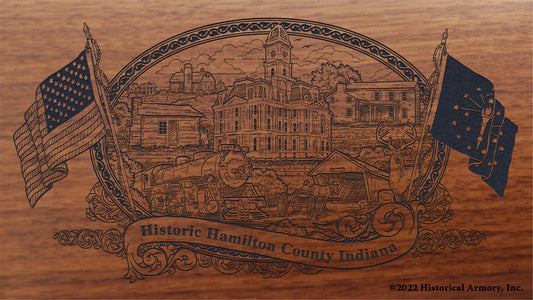 Hamilton County Indiana Engraved Rifle Buttstock
