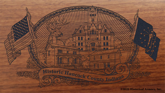 Hancock County Indiana Engraved Rifle Buttstock