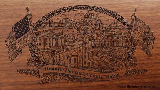 Hancock County Maine Engraved Rifle
