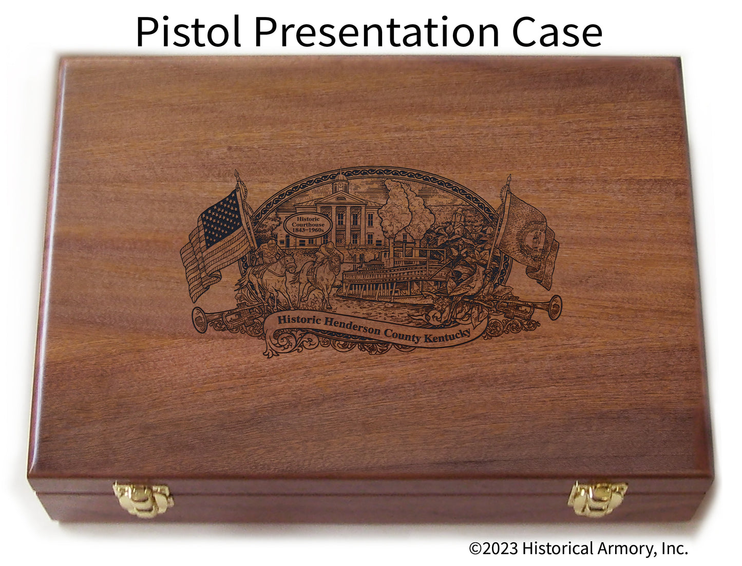 Henderson County Kentucky Engraved .45 Auto Ruger 1911 Presentation Case