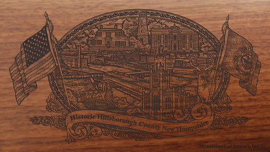 hillsborough county new hampshire engraved rifle buttstock
