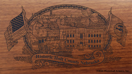 Holt County Nebraska Engraved Rifle Buttstock