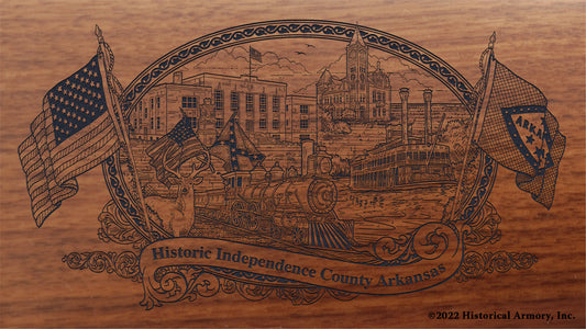 Independence County Arkansas Engraved Rifle Buttstock