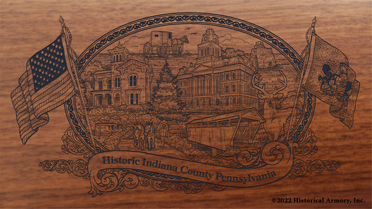 Indiana County Pennsylvania Engraved Rifle Buttstock