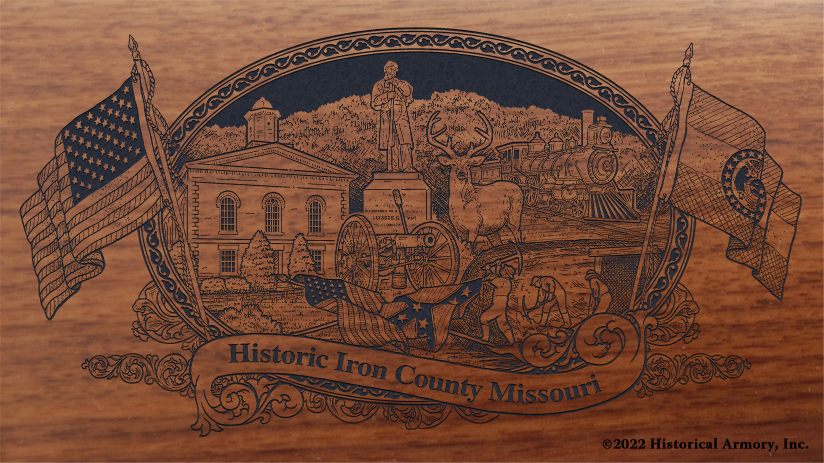 Iron County Missouri Engraved Rifle Historical Armory