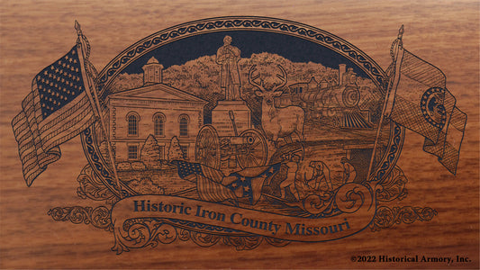 Iron County Missouri Engraved Rifle Buttstock