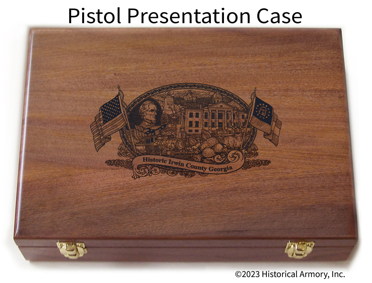 Irwin County Georgia Engraved .45 Auto Ruger 1911 Presentation Case