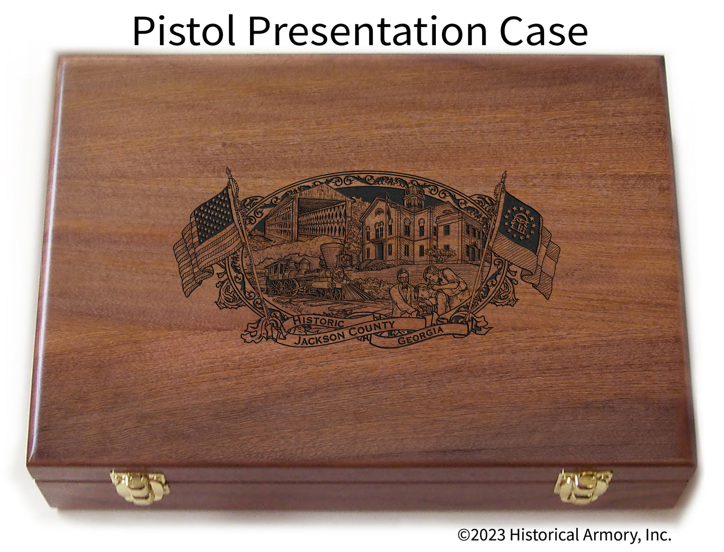Jackson County Georgia Engraved .45 Auto Ruger 1911 Presentation Case