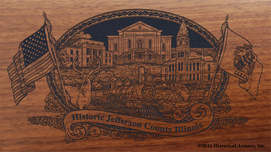 Engraved artwork | History of Jefferson County Illinois | Historical Armory