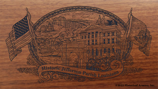 Jefferson Parish Louisiana Engraved Rifle Buttstock