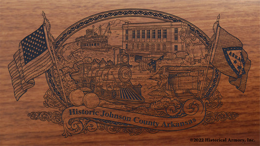 Johnson County Arkansas Engraved Rifle Buttstock