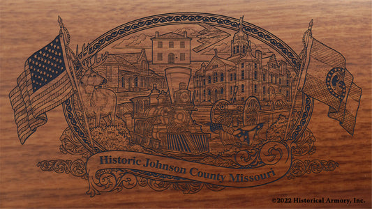 Johnson County Missouri Engraved Rifle Buttstock