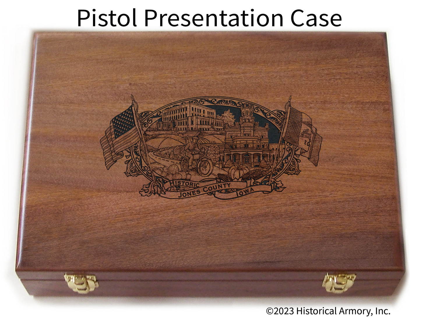Jones County Iowa Engraved .45 Auto Ruger 1911 Presentation Case