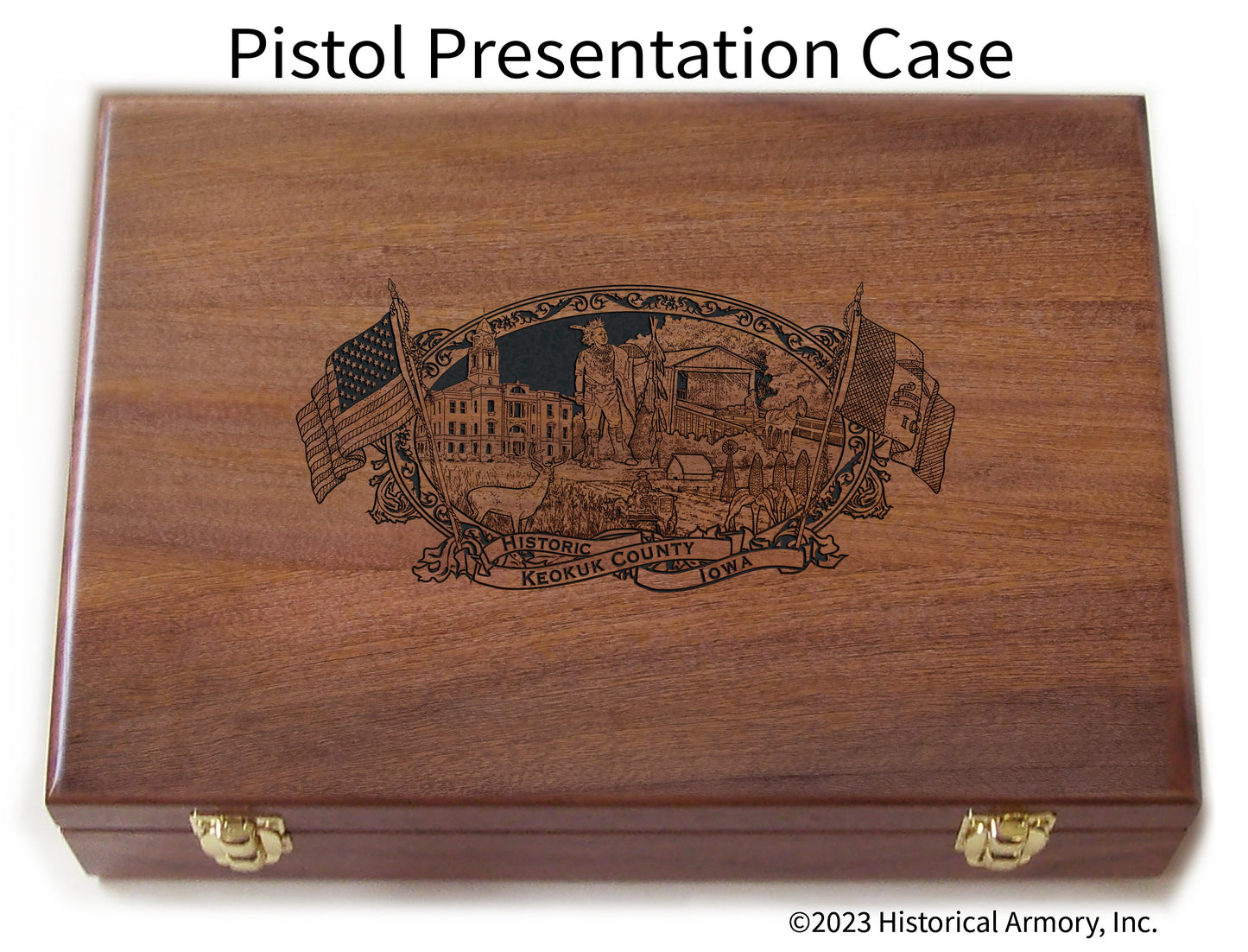 Keokuk County Iowa Engraved .45 Auto Ruger 1911 Presentation Case