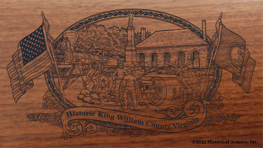 King William County Virginia Engraved Rifle Buttstock