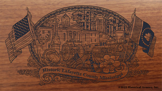 Lafayette County Mississippi Engraved Rifle Buttstock