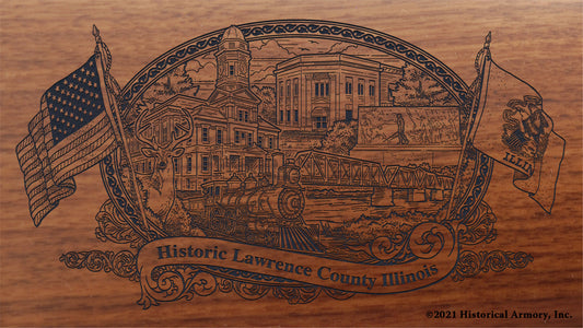 Engraved artwork | History of Lawrence County Illinois | Historical Armory