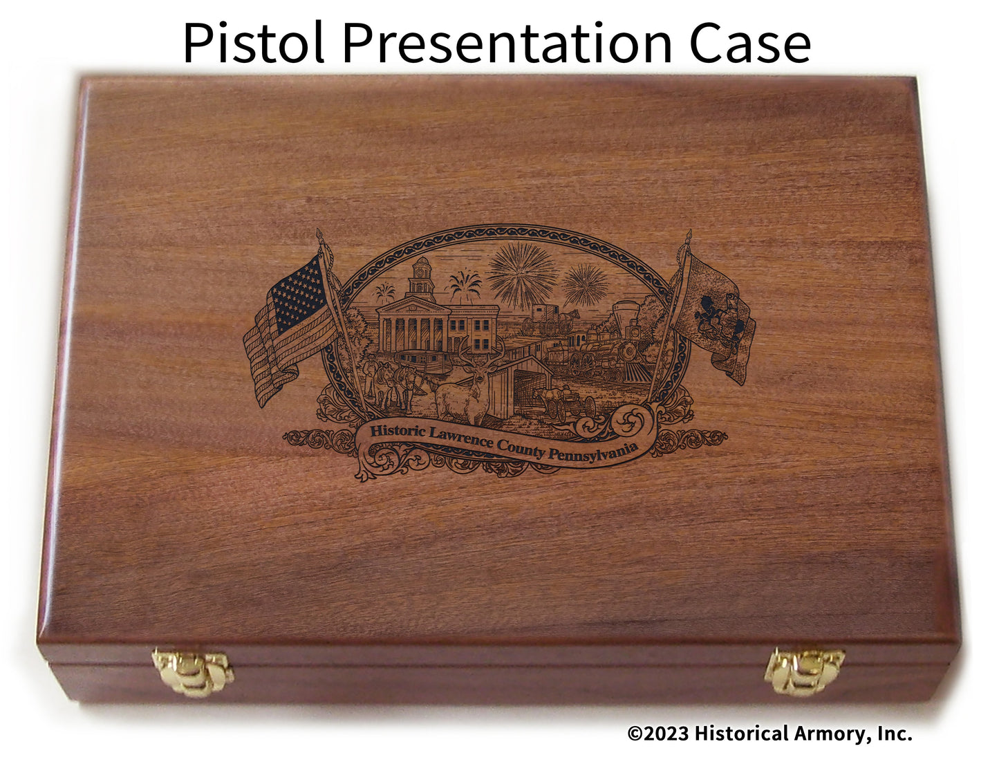 Lawrence County Pennsylvania Engraved .45 Auto Ruger 1911 Presentation Case