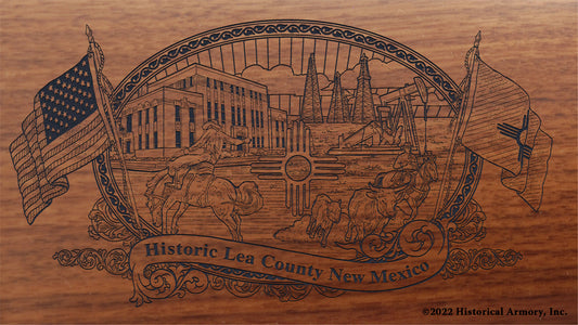 Lea County New Mexico Engraved Rifle Buttstock