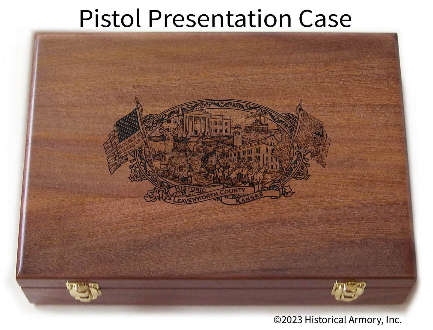 Leavenworth County Kansas Engraved .45 Auto Ruger 1911 Presentation Case