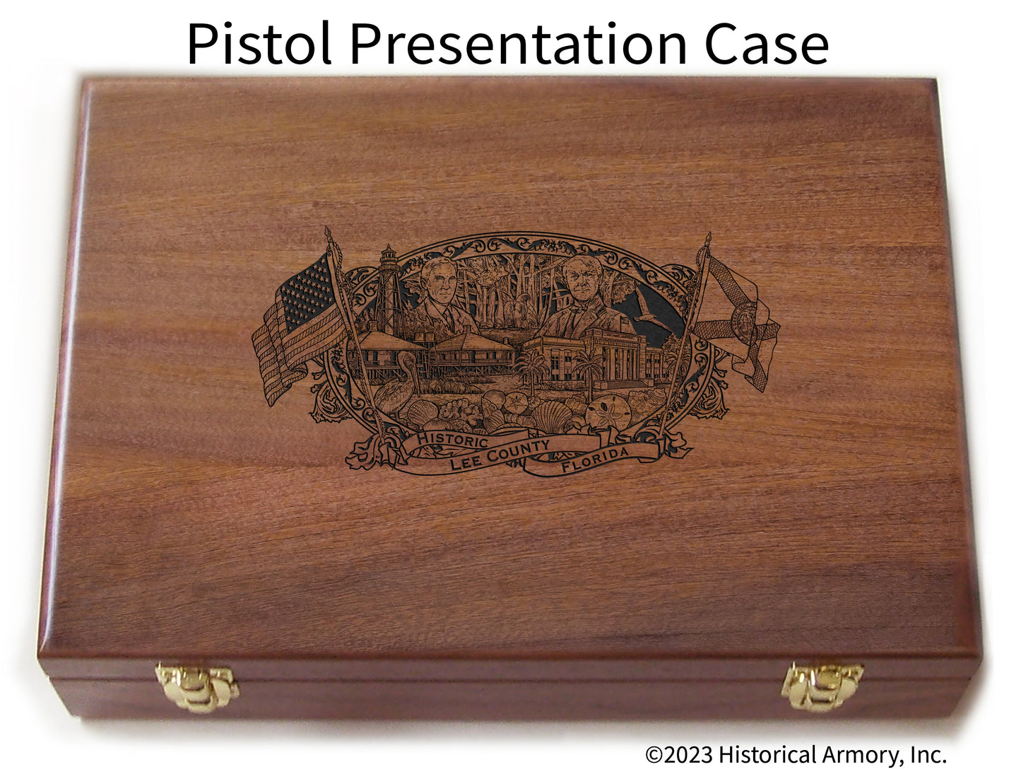 Lee County Florida Engraved .45 Auto Ruger 1911 Presentation Case