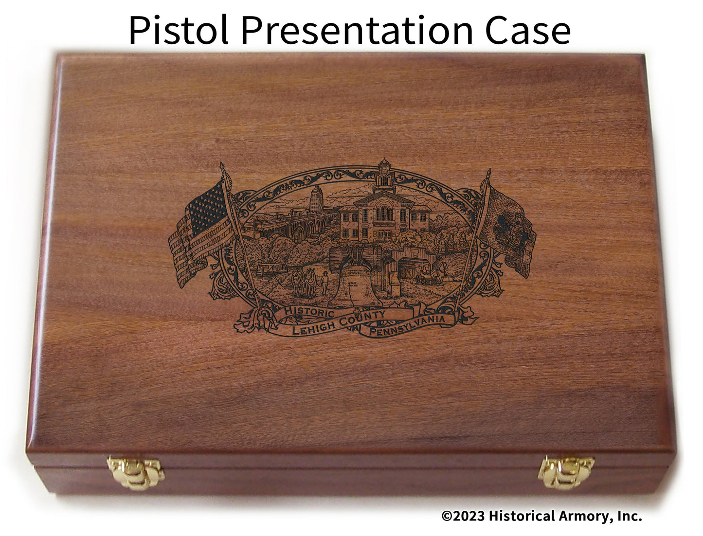 Lehigh County Pennsylvania Engraved .45 Auto Ruger 1911 Presentation Case