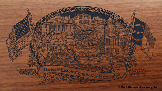Lenoir County North Carolina Engraved Rifle Buttstock