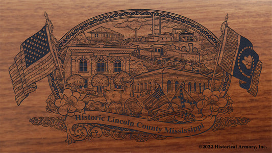 Lincoln County Mississippi Engraved Rifle Buttstock