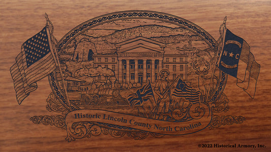 Lincoln County North Carolina Engraved Rifle Buttstock